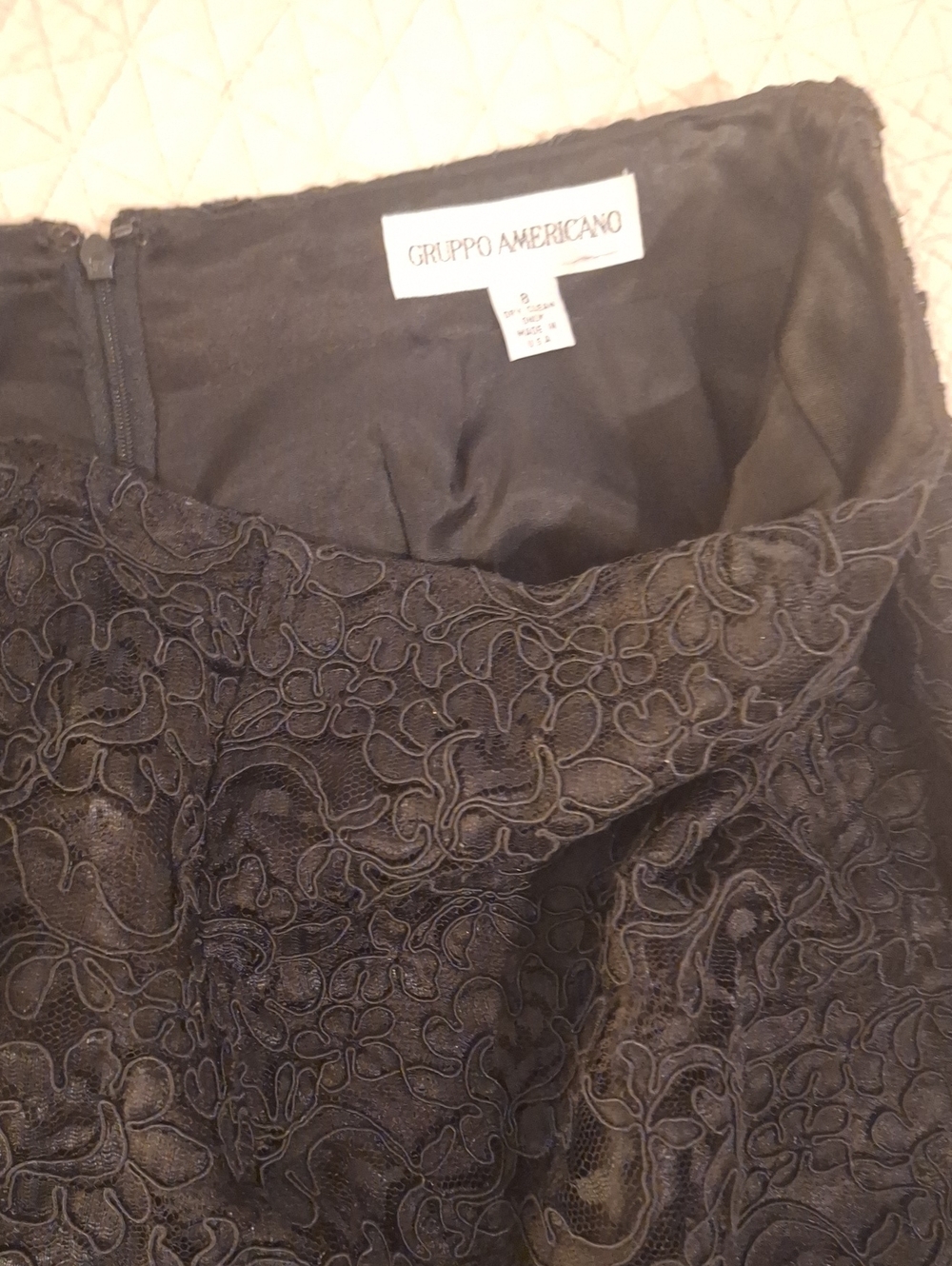 Gruppo Americano black Lace pencil Skirt